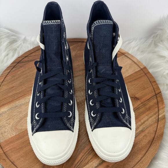 Converse Chuck Taylor Pro Hi Obsidian Skate Shoes Canvas Men Sz 9 Casual Blue - Picture 4 of 12